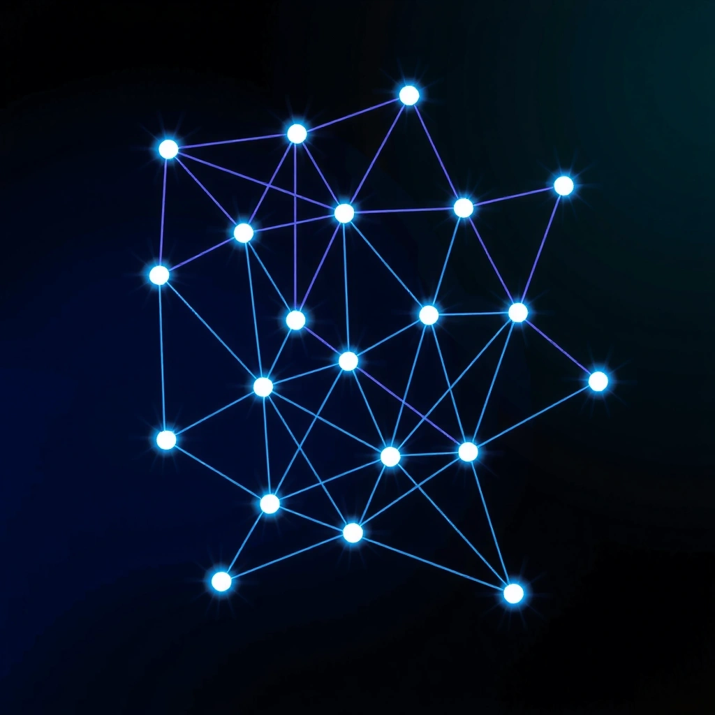 Red de constelaciones conectadas representando la red de Embaises